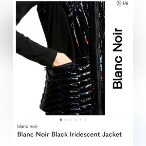 Blanc Noir Holographic Black Jacket - size small.